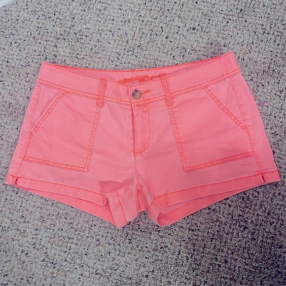 Arizona coral jean shorts Sz 7 - Picture 3 of 11
